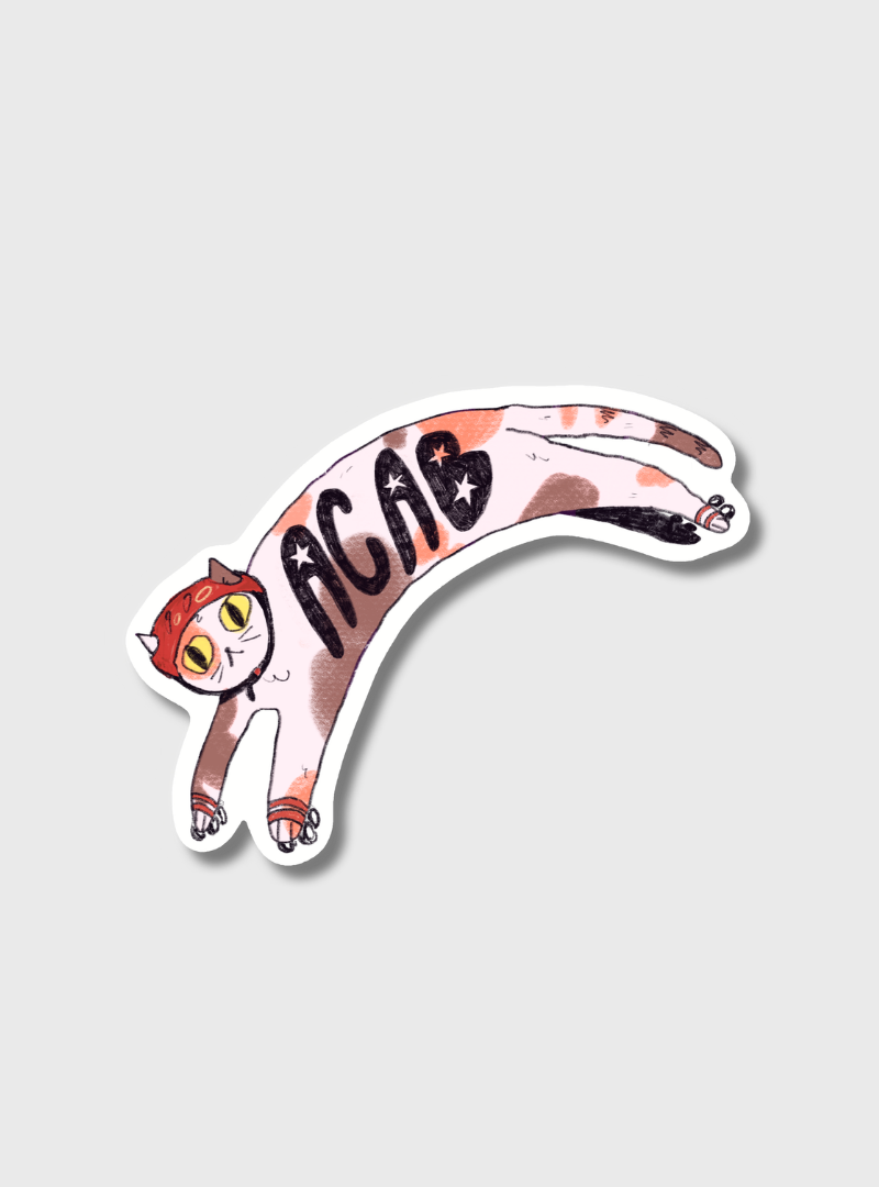 Magnet ACAB Skater Katze