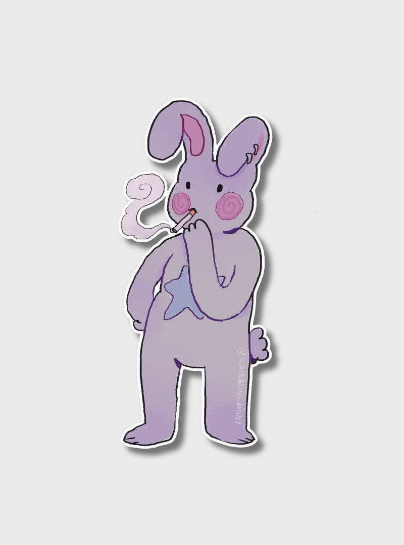 Magnet Smoking Bunny