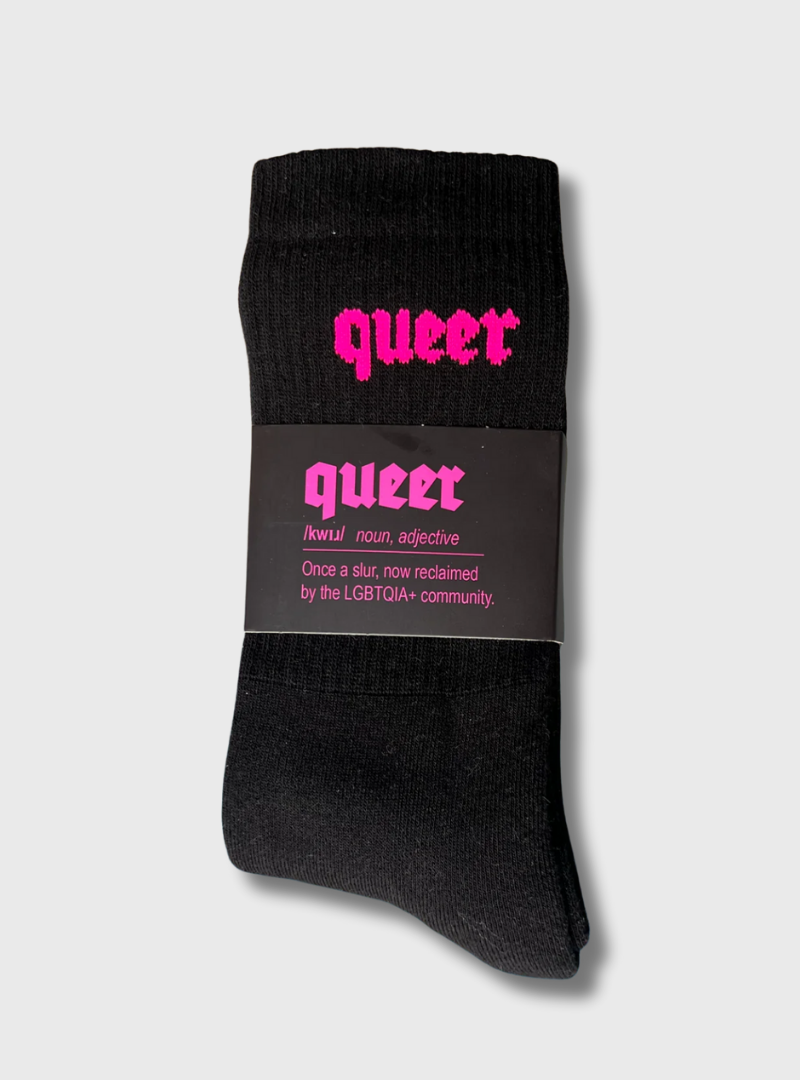Keller Kreuzberg Queer Socken, schwarz/pink