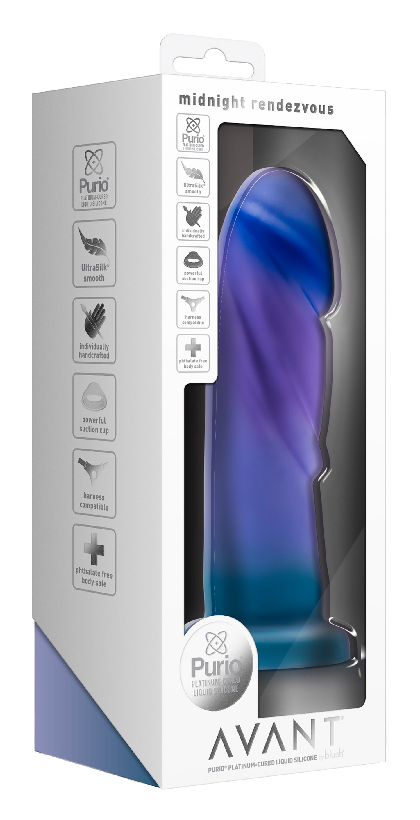 Blush Avant Midnight Rendezvous Ocean Blue Dildo