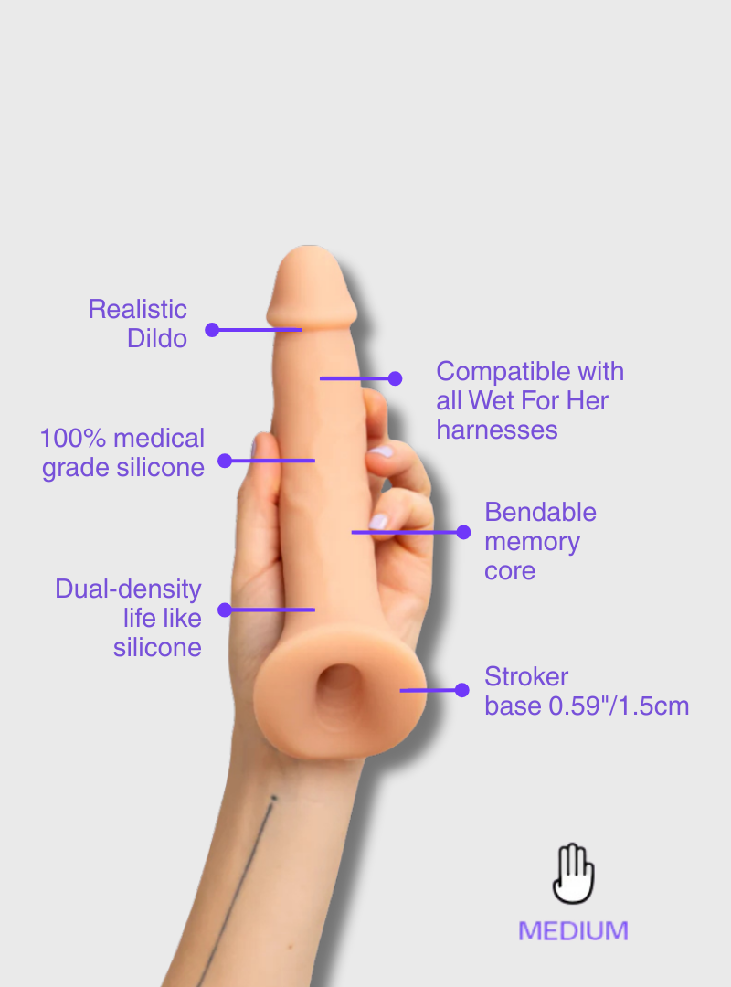 Wet for Her Milo FeelSkin™ Pack n Play Dildo mit Stroker