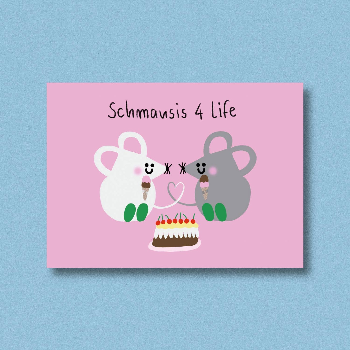Postcard Schmausis 4 life