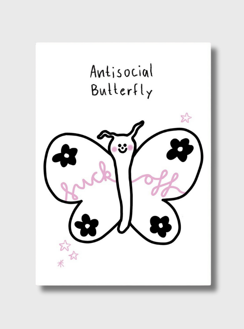 Postkarte Antisocial Butterfly