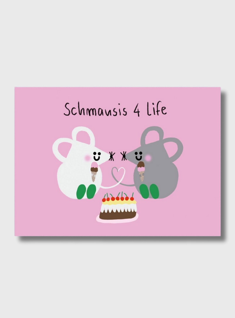 Postkarte Schmausis 4 Life