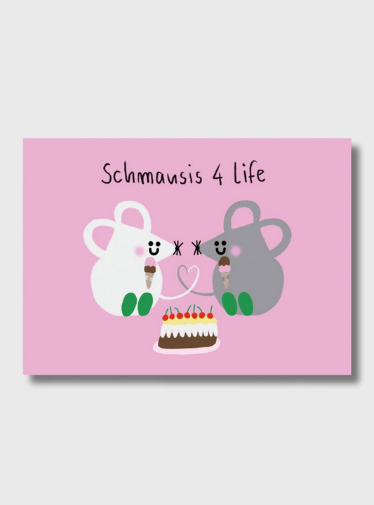 Postkarte Schmausis 4 Life