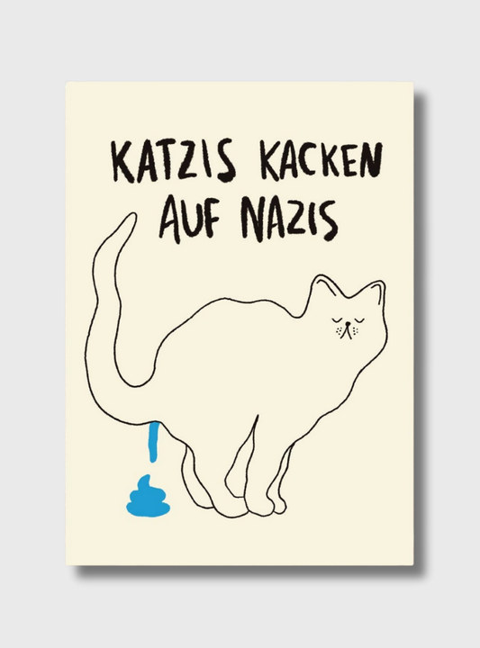 Sticker Katzis kacken auf Nazis