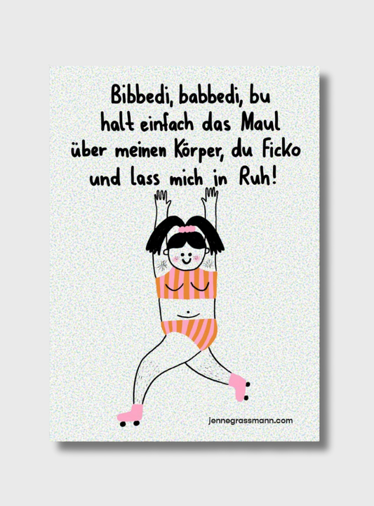 Sticker Halt einfach das Maul über meinen Körper