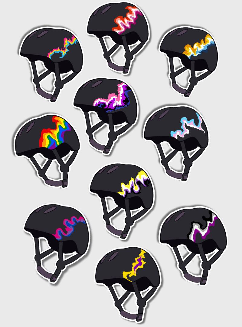 Sticker Pride Helmet