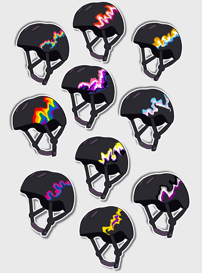 Sticker Pride Helmet