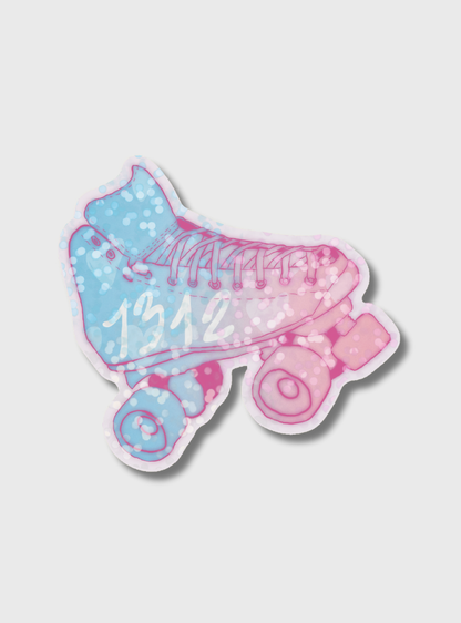 Glitzer Sticker 1312 Pride Rollschuhe