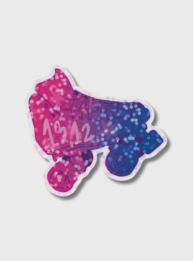 Glitzer Sticker 1312 Pride Rollschuhe