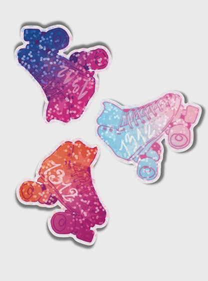 Glitzer Sticker 1312 Pride Rollschuhe