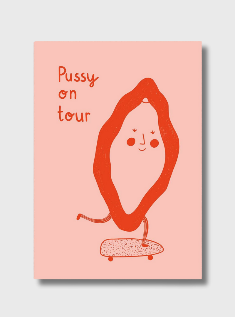 Postkarte Pussy on Tour