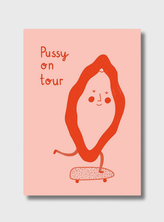 Postkarte Pussy on Tour
