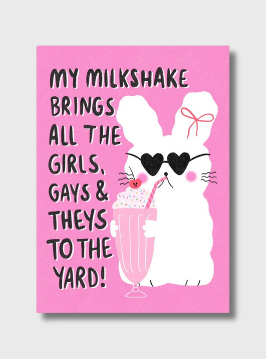 Postkarte Milkshake