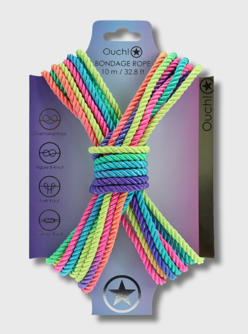 Ouch! Bondage Seil Regenbogen 10m