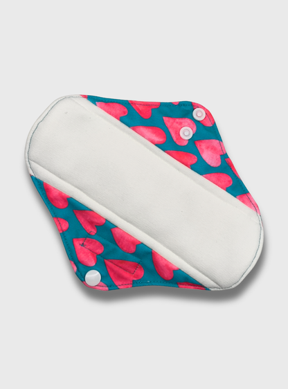 Nappiness Waschbare Binden aus Bambus, S, Herzen, Menstruation/Postpartum
