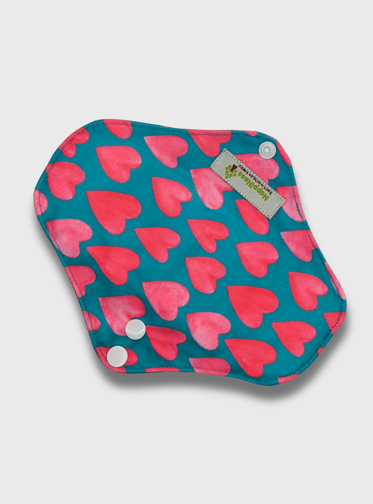 Nappiness Waschbare Binden aus Bambus, S, Herzen, Menstruation/Postpartum