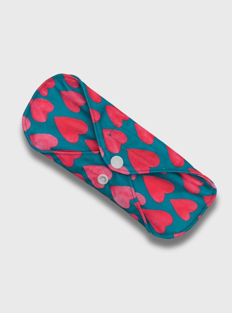 Nappiness Waschbare Binden aus Bambus, S, Herzen, Menstruation/Postpartum