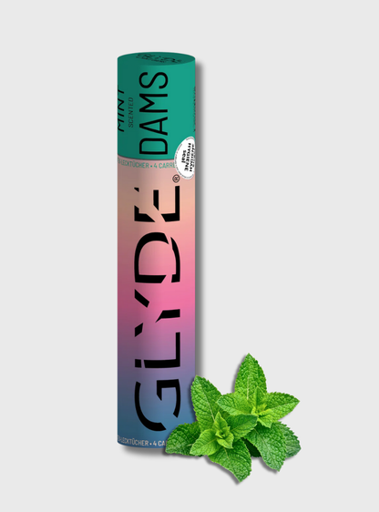 Glyde Latex Lecktuch mit Minze Aroma, VEGAN, 1 Stück