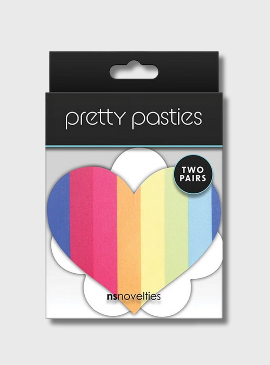 Pasties Heart & Flower Regenbogen