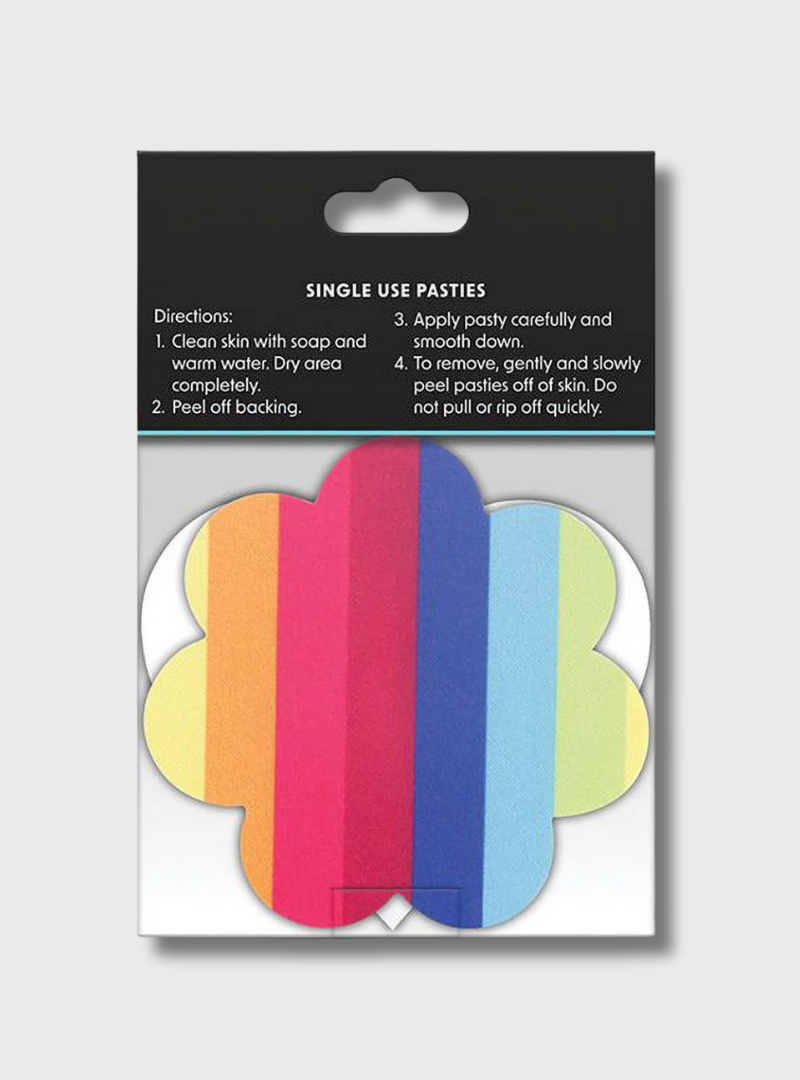 Pasties Heart & Flower Regenbogen