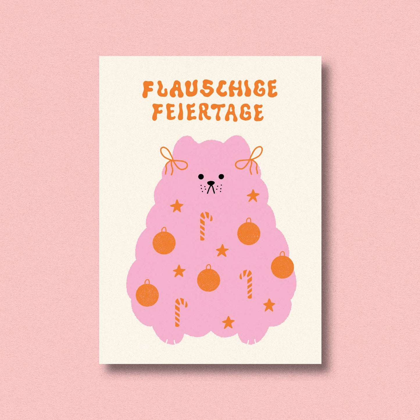 Postcard flauschige Feiertage