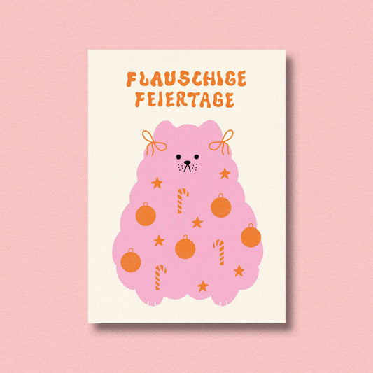Postcard flauschige Feiertage