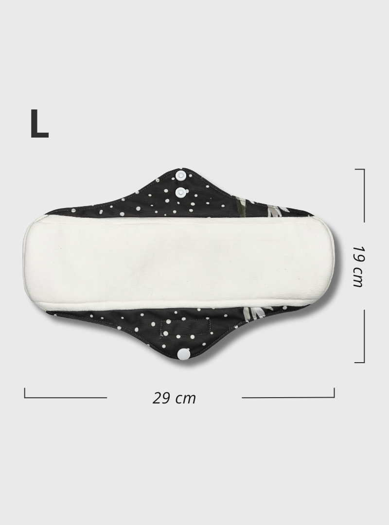 Nappiness Waschbare Binden aus Bambus, L, Gänseblümchen, Menstruation/Postpartum