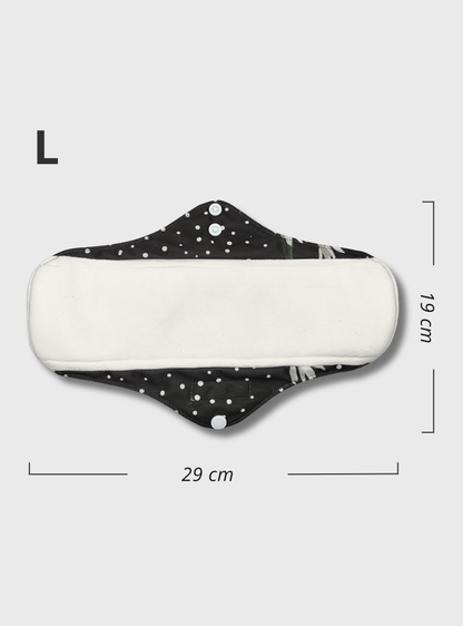 Nappiness Waschbare Binden aus Bambus, L, Gänseblümchen, Menstruation/Postpartum