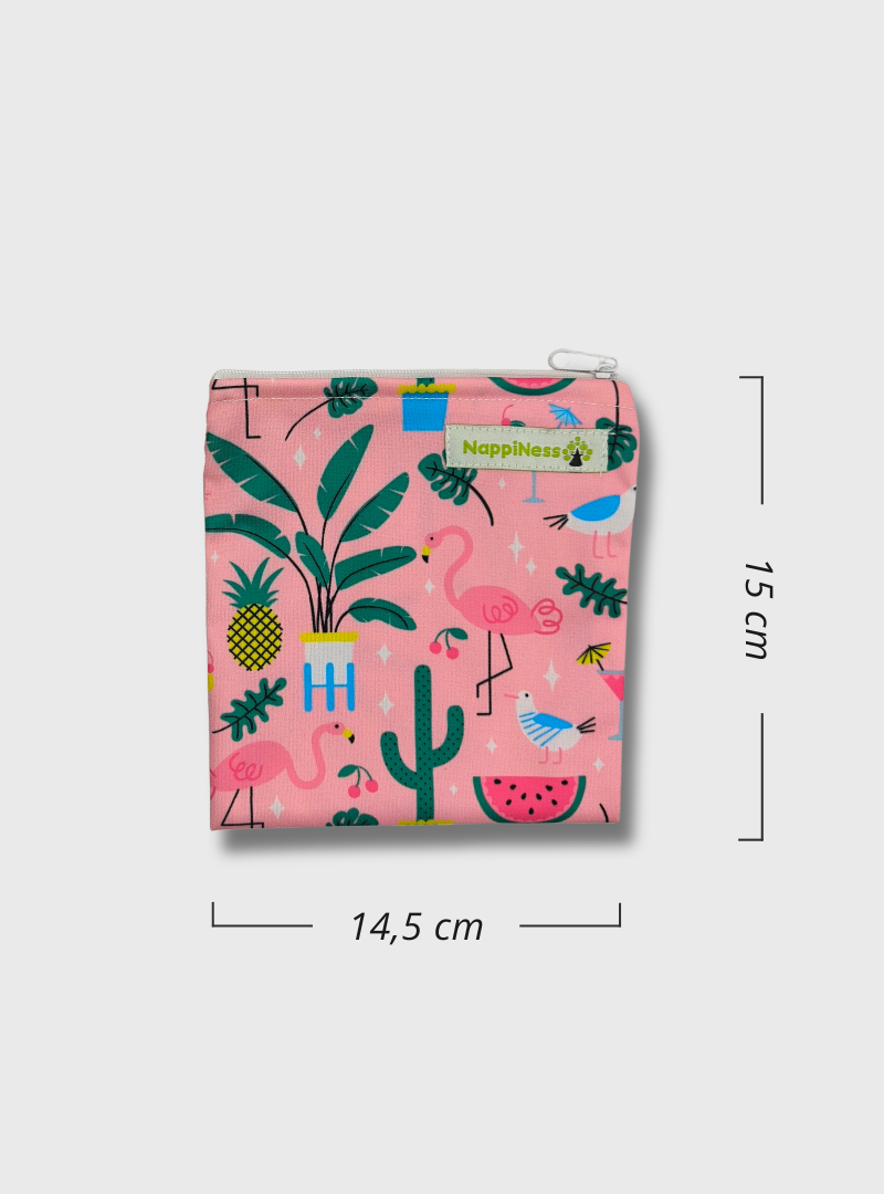 Nappiness Small Wetbag für Menstruationsartikel, Flamingos