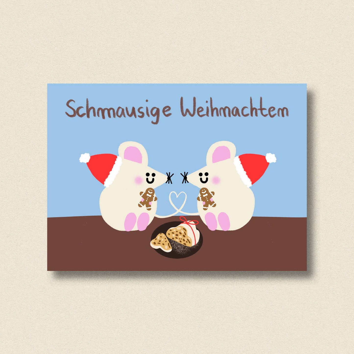Postcard schmausige Weihnachten