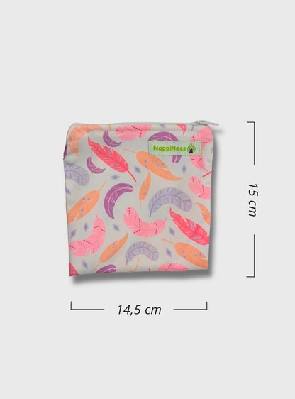 Nappiness Small Wetbag für Menstruationsartikel, Federn