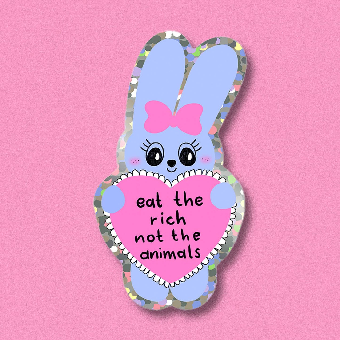 Glitter stickers eat the rich