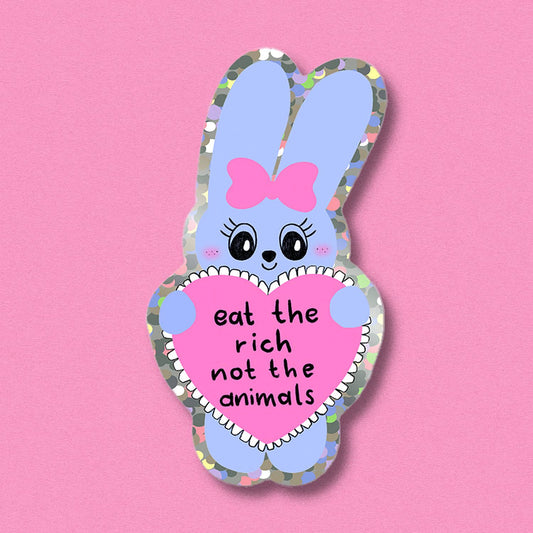 Glitter stickers eat the rich