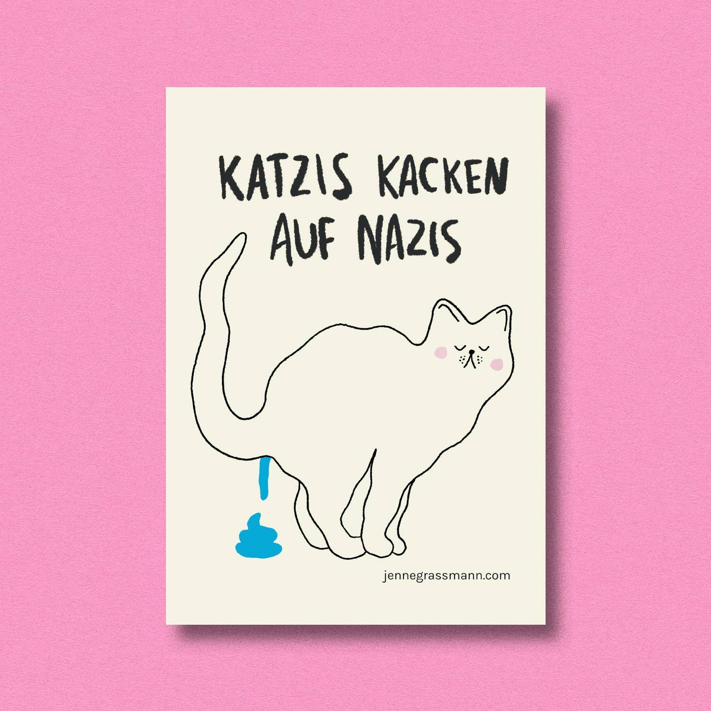 Sticker Katzis kacken auf Nazis
